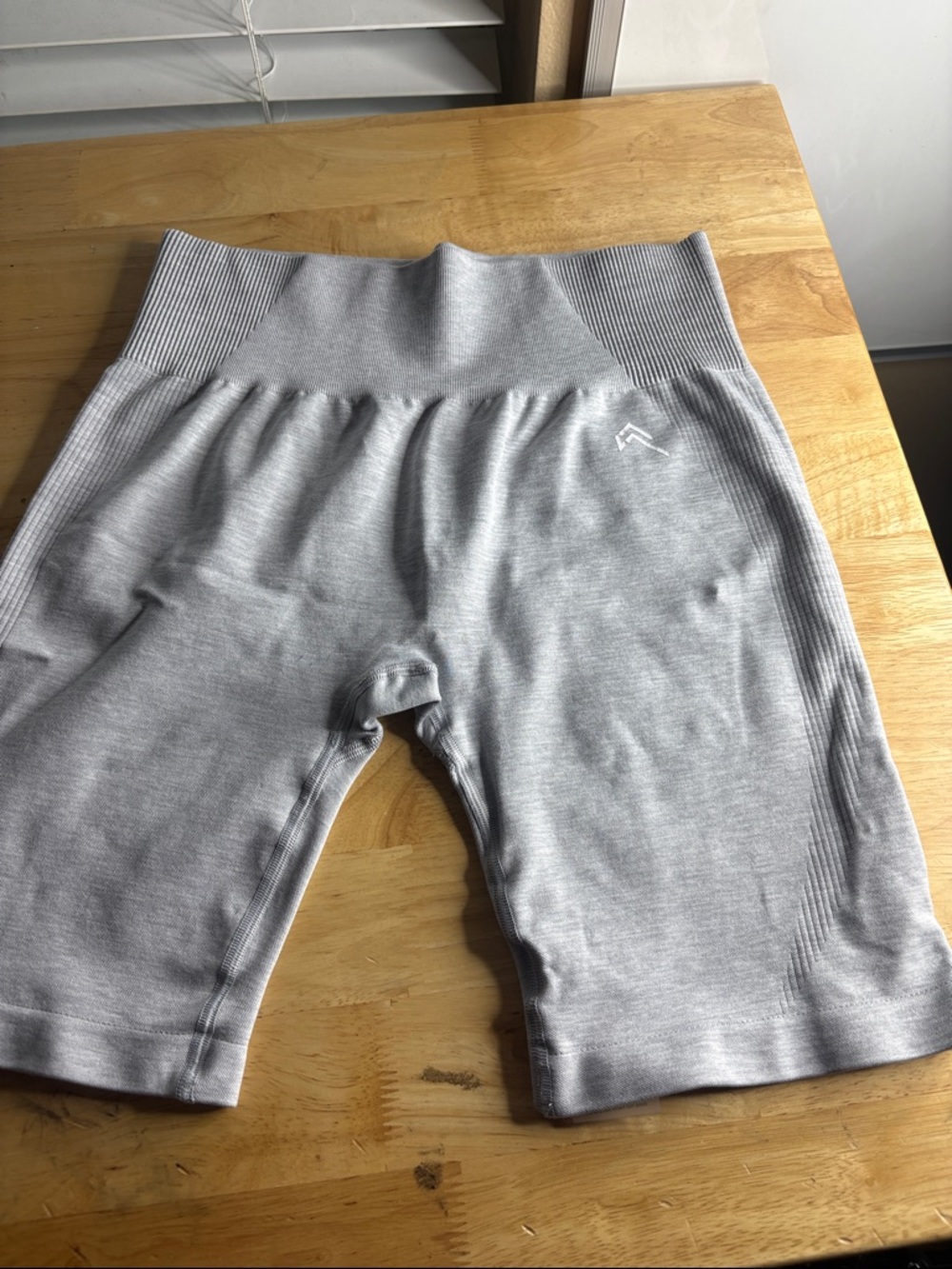 Oner Active High-Waist Light Gray Seamless women’s Bike Shorts